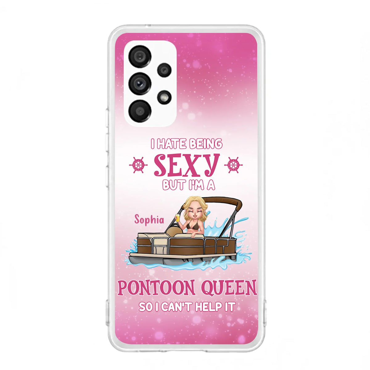 Custom Personalized Pontoon Queen Phone Case - Gift Idea For Pontoon Lover - I Hate Being Sexy But I'm A Pontoon Queen So I Can't Help It - Case For iPhone And Samsung
