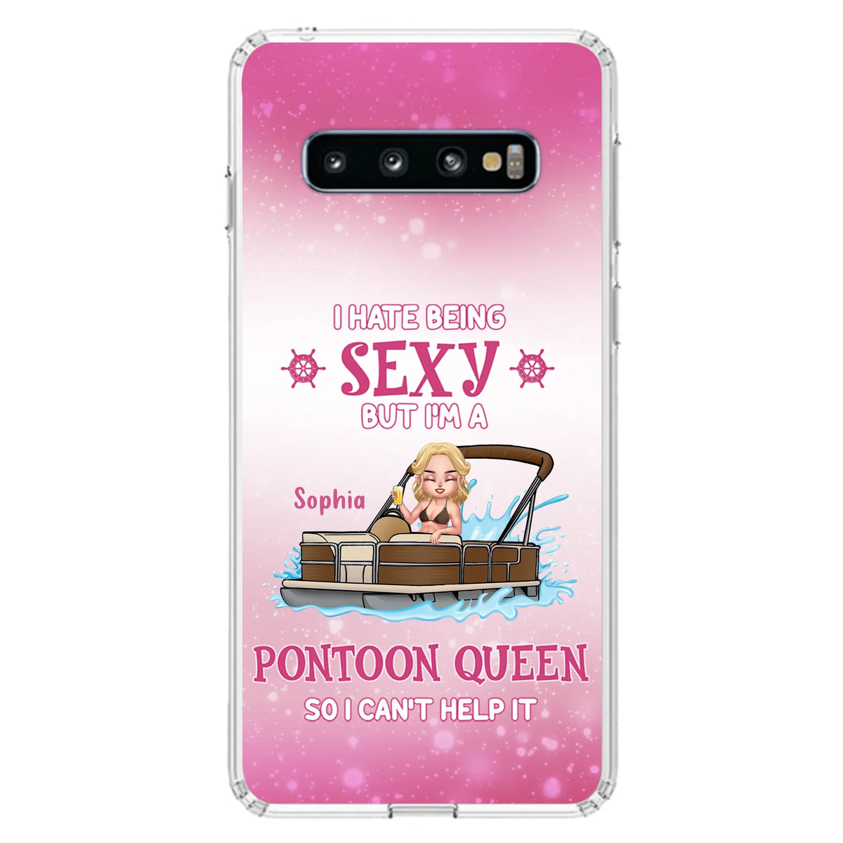 Custom Personalized Pontoon Queen Phone Case - Gift Idea For Pontoon Lover - I Hate Being Sexy But I'm A Pontoon Queen So I Can't Help It - Case For iPhone And Samsung