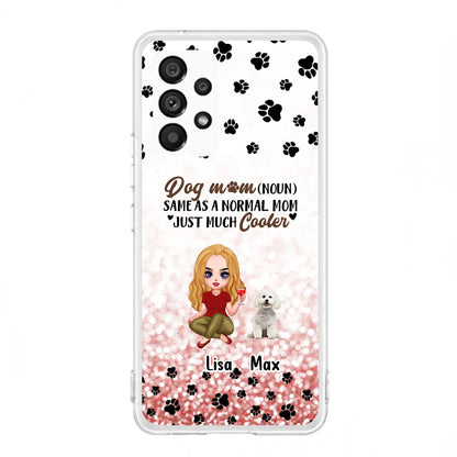 Custom Personalized Dog Mom Phone Case - Upto 6 Dogs - Best Gift For Dog Lover - Crazy Dog Mom - Case For iPhone/Samsung