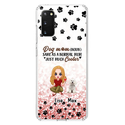 Custom Personalized Dog Mom Phone Case - Upto 6 Dogs - Best Gift For Dog Lover - Crazy Dog Mom - Case For iPhone/Samsung