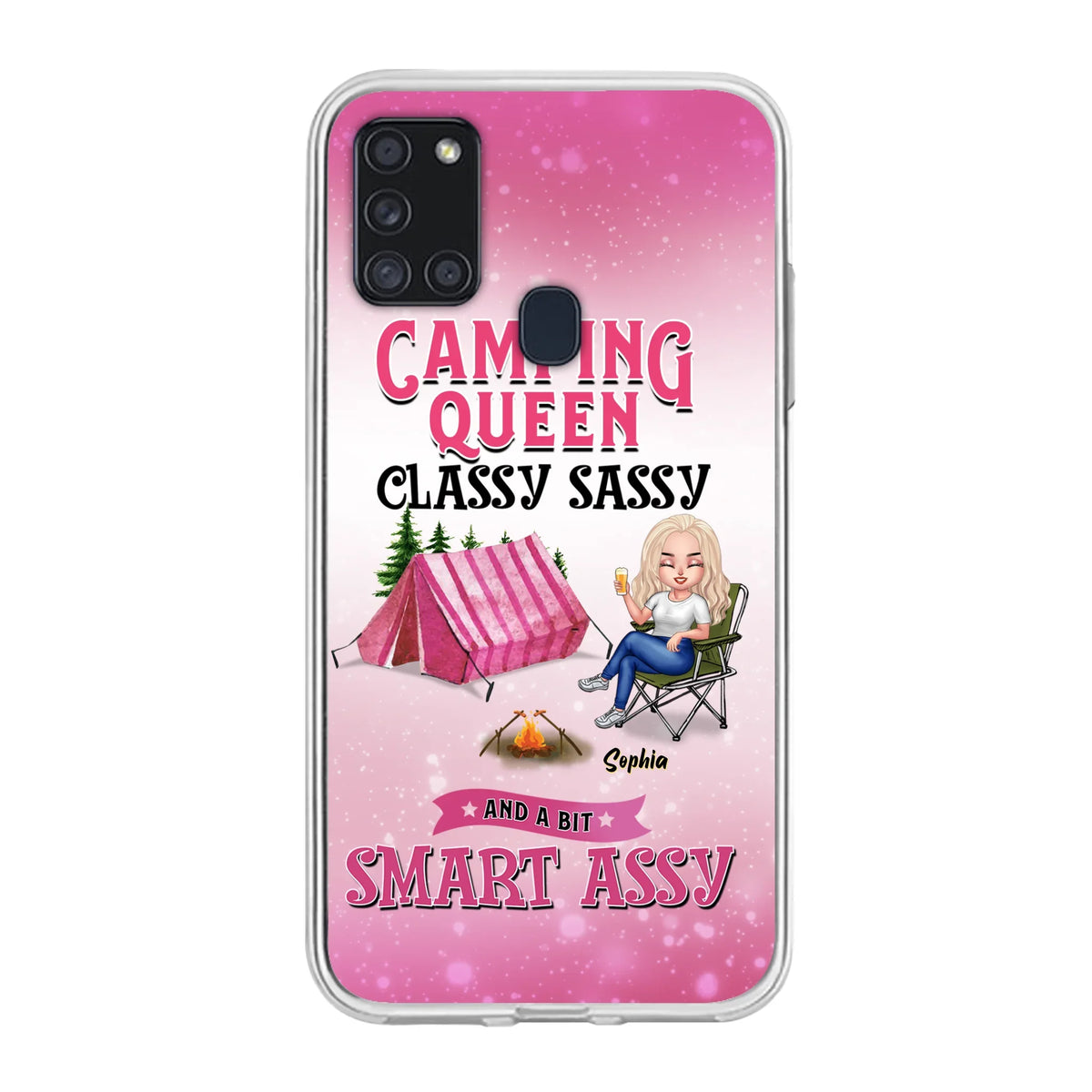 Custom Personalized Camping Queen Phone Case - Gift Idea For Camping Lovers/Mother's Day - Camping Queen Classy Sassy And A Bit Smart Assy - Cases For iPhone And Samsung
