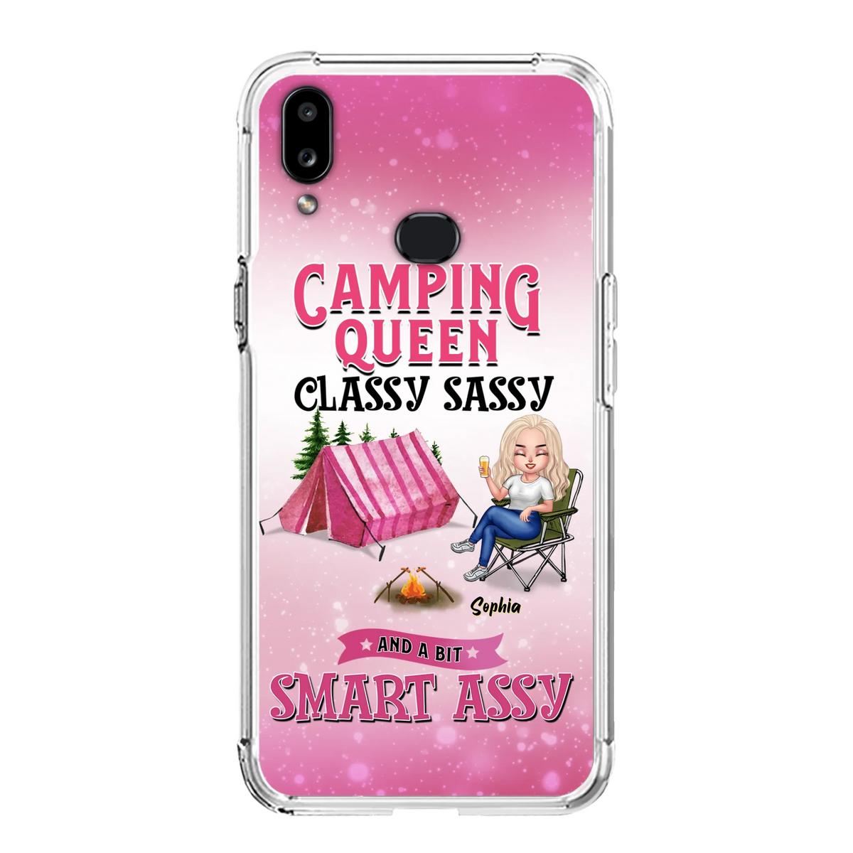Custom Personalized Camping Queen Phone Case - Gift Idea For Camping Lovers/Mother's Day - Camping Queen Classy Sassy And A Bit Smart Assy - Cases For iPhone And Samsung