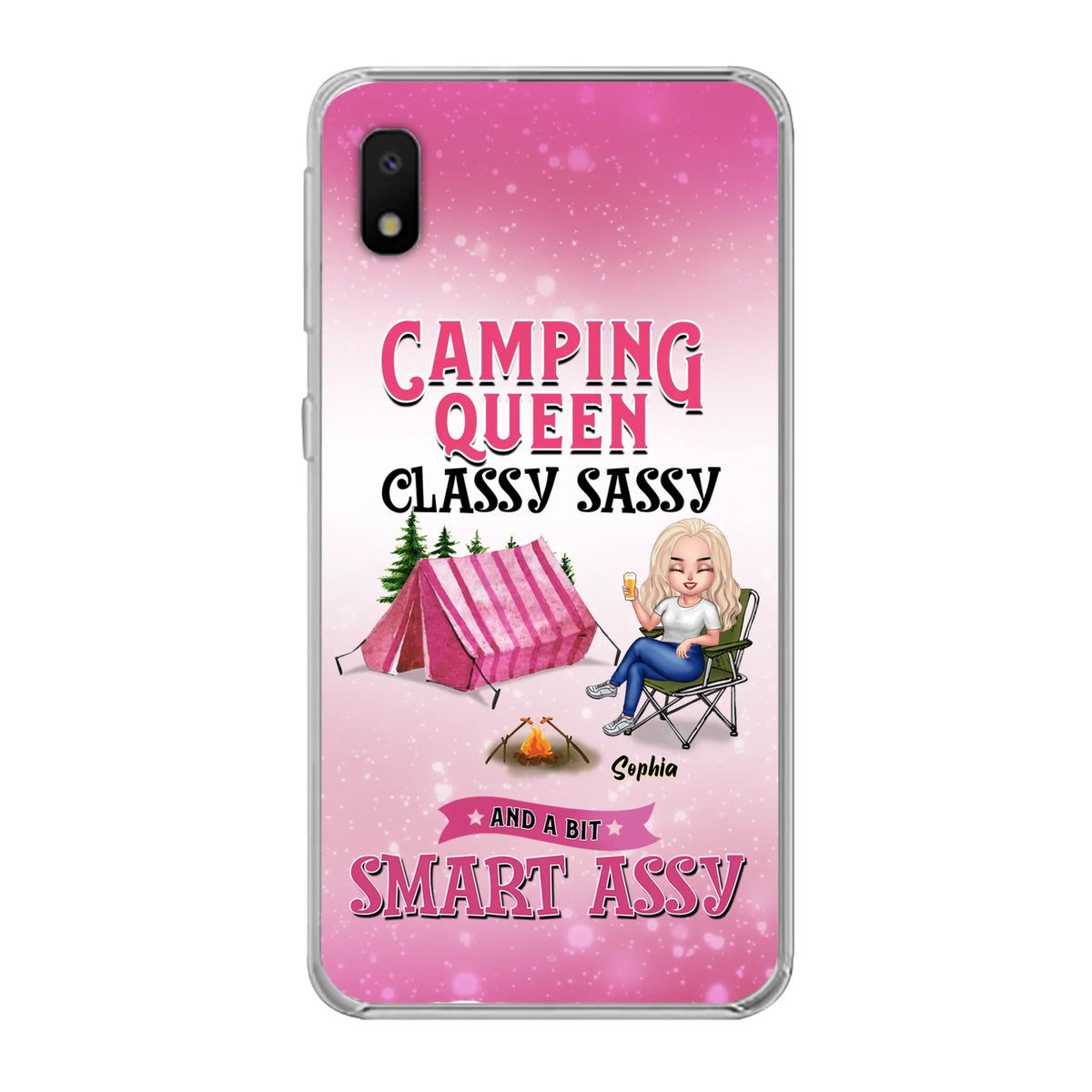 Custom Personalized Camping Queen Phone Case - Gift Idea For Camping Lovers/Mother's Day - Camping Queen Classy Sassy And A Bit Smart Assy - Cases For iPhone And Samsung