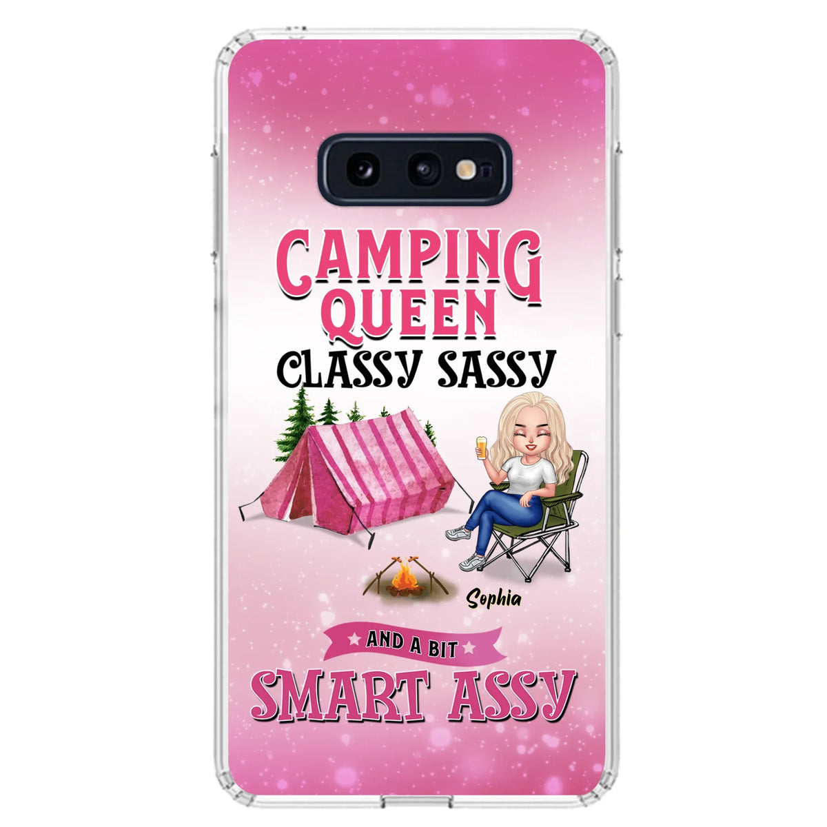 Custom Personalized Camping Queen Phone Case - Gift Idea For Camping Lovers/Mother's Day - Camping Queen Classy Sassy And A Bit Smart Assy - Cases For iPhone And Samsung