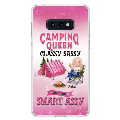 Custom Personalized Camping Queen Phone Case - Gift Idea For Camping Lovers/Mother's Day - Camping Queen Classy Sassy And A Bit Smart Assy - Cases For iPhone And Samsung