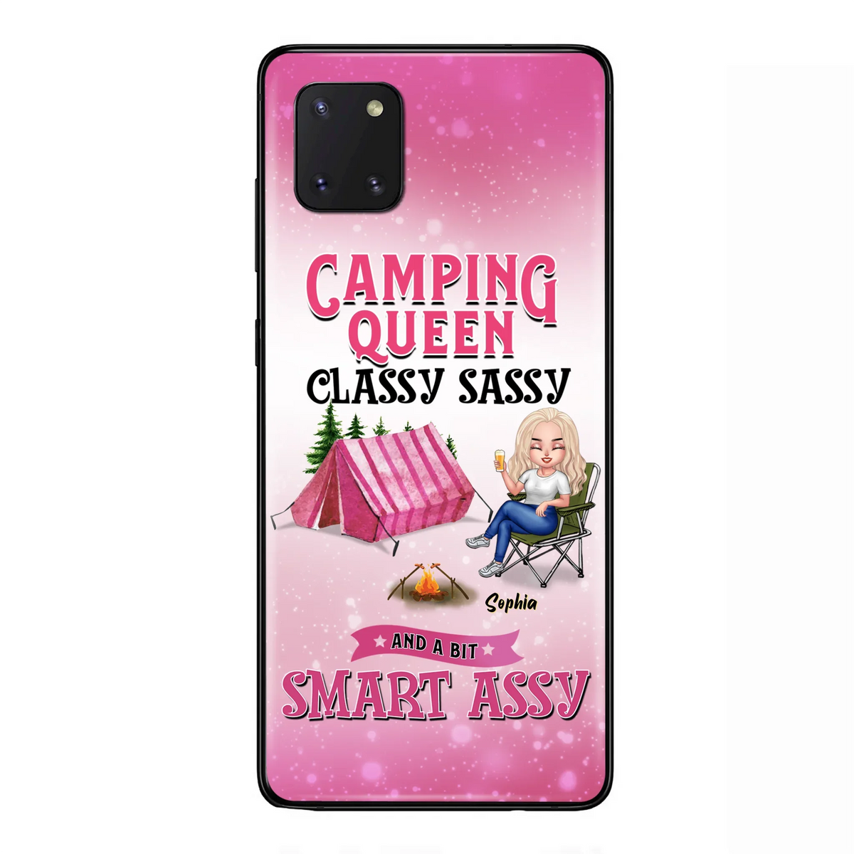 Custom Personalized Camping Queen Phone Case - Gift Idea For Camping Lovers/Mother's Day - Camping Queen Classy Sassy And A Bit Smart Assy - Cases For iPhone And Samsung