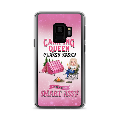 Custom Personalized Camping Queen Phone Case - Gift Idea For Camping Lovers/Mother's Day - Camping Queen Classy Sassy And A Bit Smart Assy - Cases For iPhone And Samsung