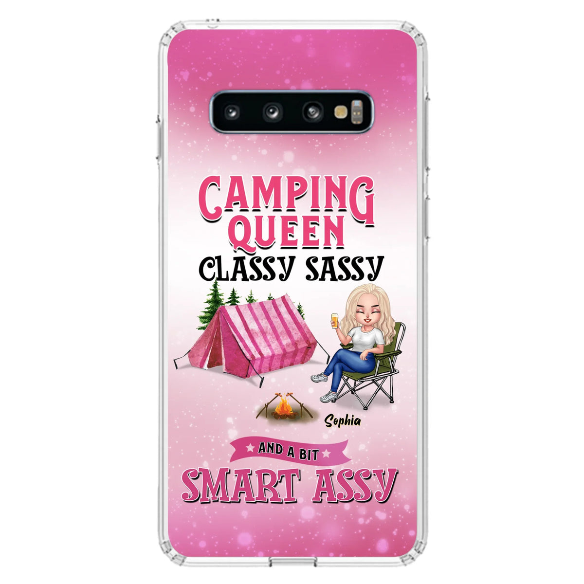 Custom Personalized Camping Queen Phone Case - Gift Idea For Camping Lovers/Mother's Day - Camping Queen Classy Sassy And A Bit Smart Assy - Cases For iPhone And Samsung