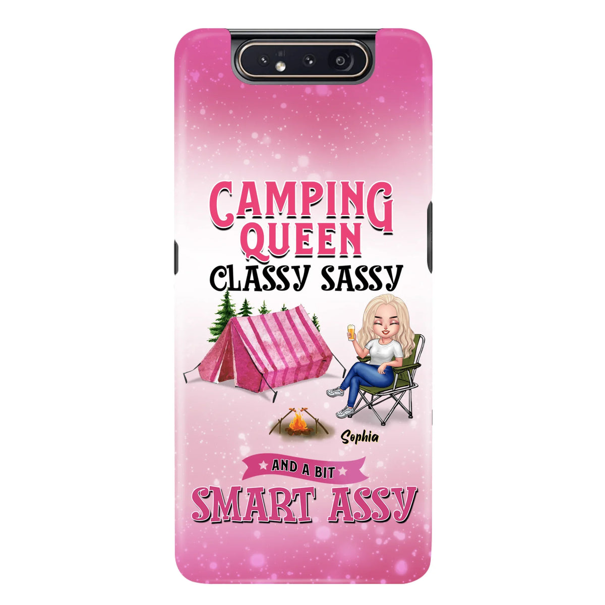 Custom Personalized Camping Queen Phone Case - Gift Idea For Camping Lovers/Mother's Day - Camping Queen Classy Sassy And A Bit Smart Assy - Cases For iPhone And Samsung