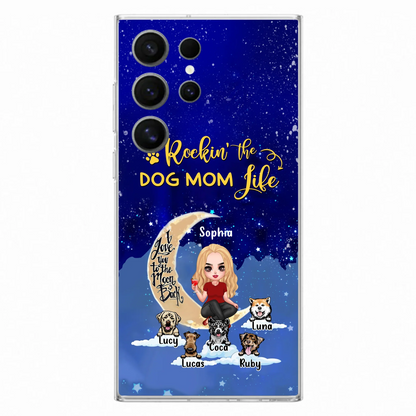 Custom Personalized Dog Mom Phone Case - Best Gift For Dog Lovers - Rockin's The Dog Mom Life