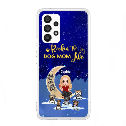 Custom Personalized Dog Mom Phone Case - Best Gift For Dog Lovers - Rockin's The Dog Mom Life
