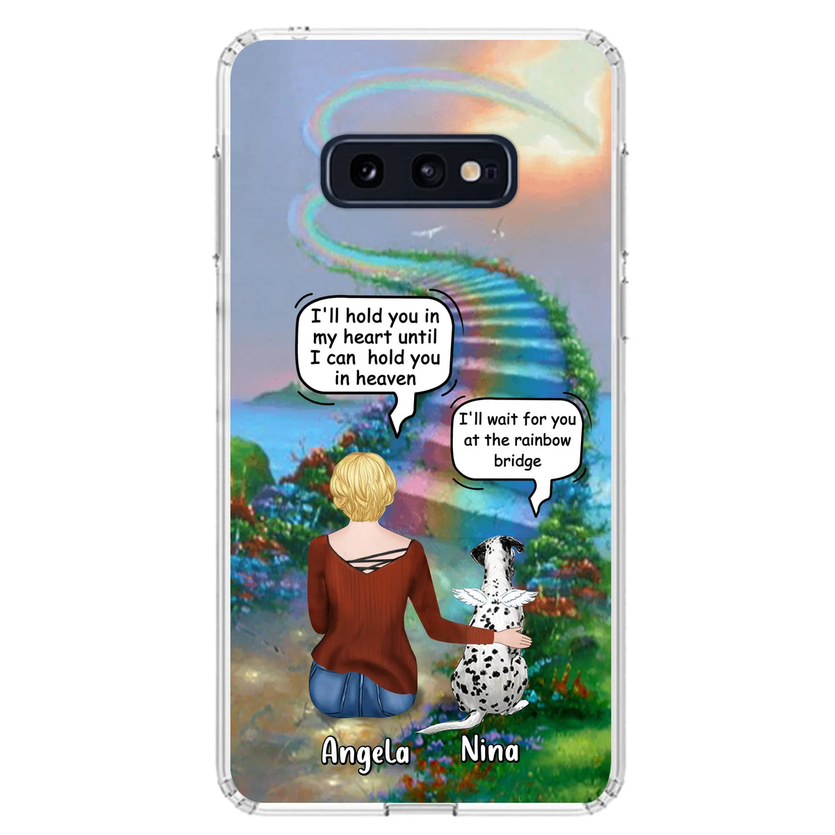Custom Personalized Memorial Dog Phone Case - Upto 4 Dogs - Memorial Gift For Dog Lovers - Case For iPhone/Samsung