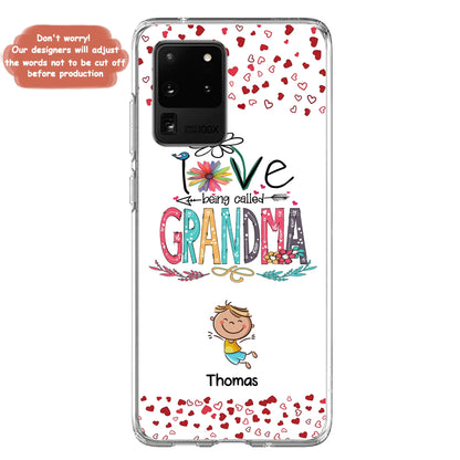 Custom Personalized Blessed To Be Called Nana Phone Case - Upto 5 Kids - Gift Idea For Nana/ Mama/Kids - Case For iPhone And Samsung
