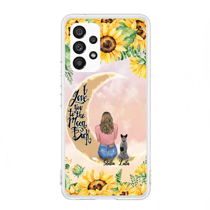 Custom Phone Case For Dog Lovers - Best Gift With Personalized Dogs - I Love You To The Moon and Back
