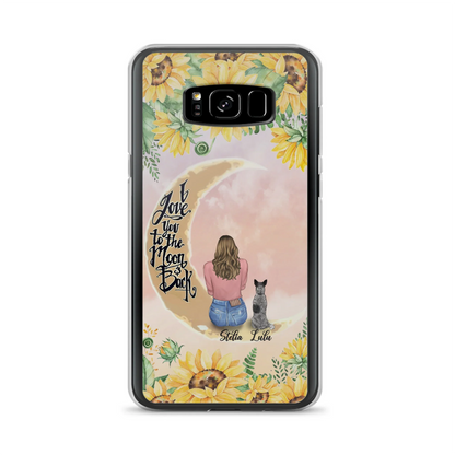 Custom Phone Case For Dog Lovers - Best Gift With Personalized Dogs - I Love You To The Moon and Back
