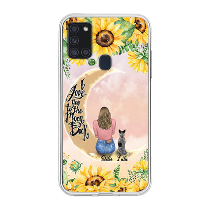 Custom Phone Case For Dog Lovers - Best Gift With Personalized Dogs - I Love You To The Moon and Back