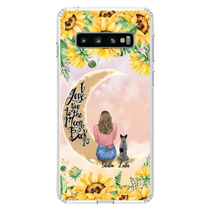 Custom Phone Case For Dog Lovers - Best Gift With Personalized Dogs - I Love You To The Moon and Back
