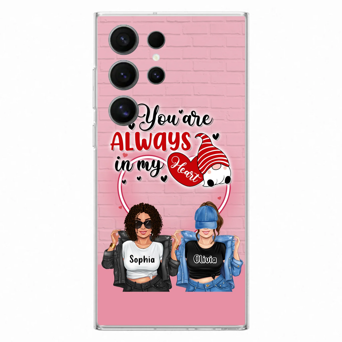 Custom Personalized Friends Phone Case - Best Gift For Friends - You're Always In My Heart - Case For iPhone/Samsung