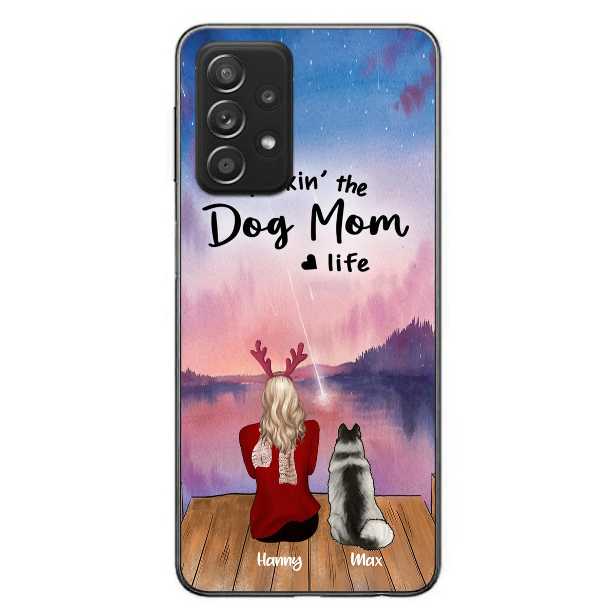 Custom Personalized Family Christmas Phone Case - Life Is Better With Dogs