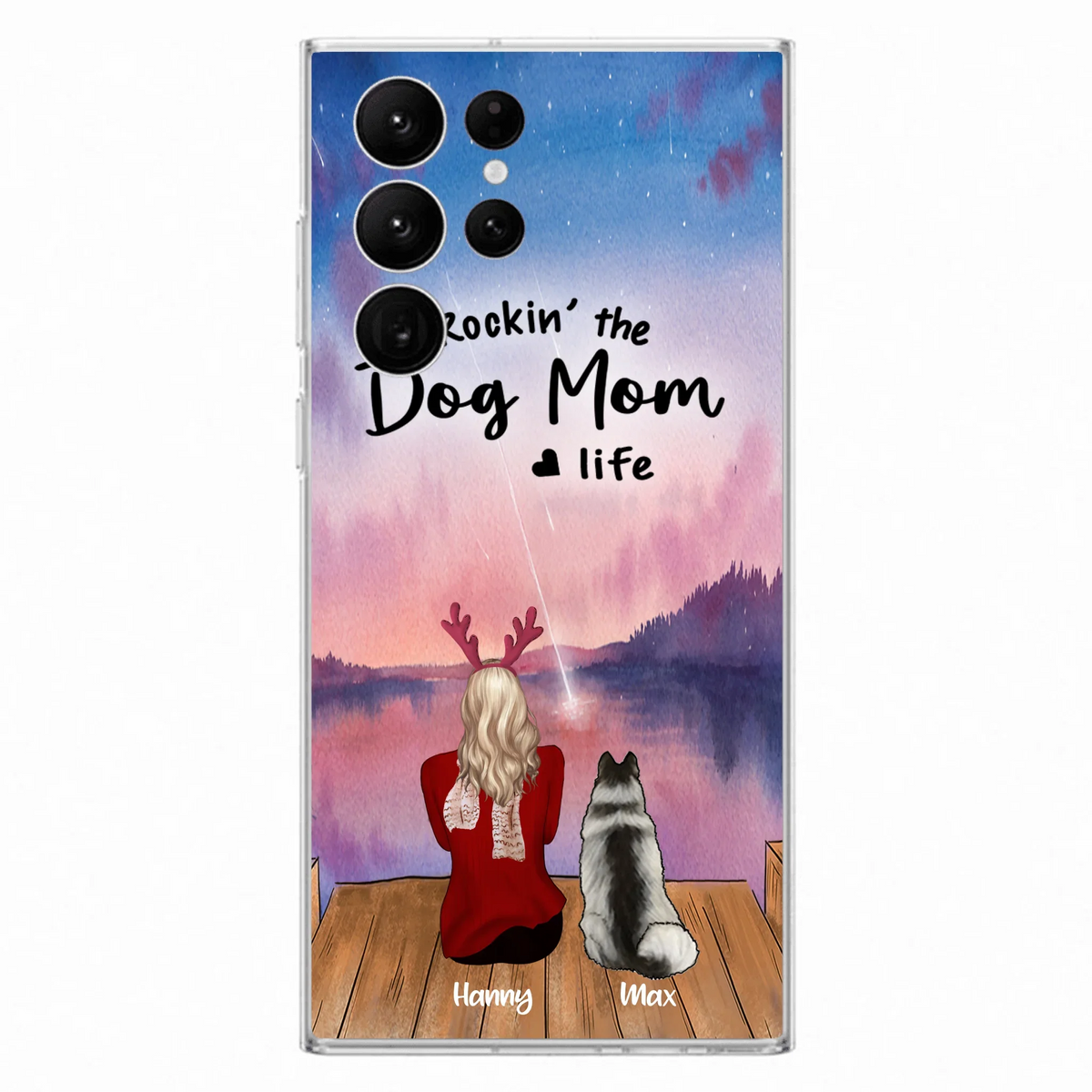 Custom Personalized Family Christmas Phone Case - Life Is Better With Dogs