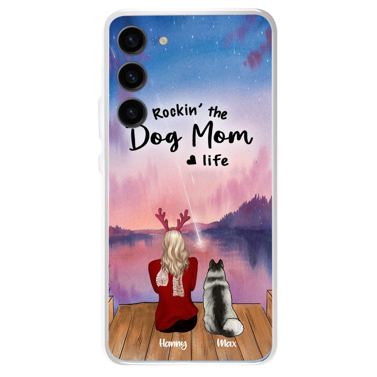 Custom Personalized Family Christmas Phone Case - Life Is Better With Dogs