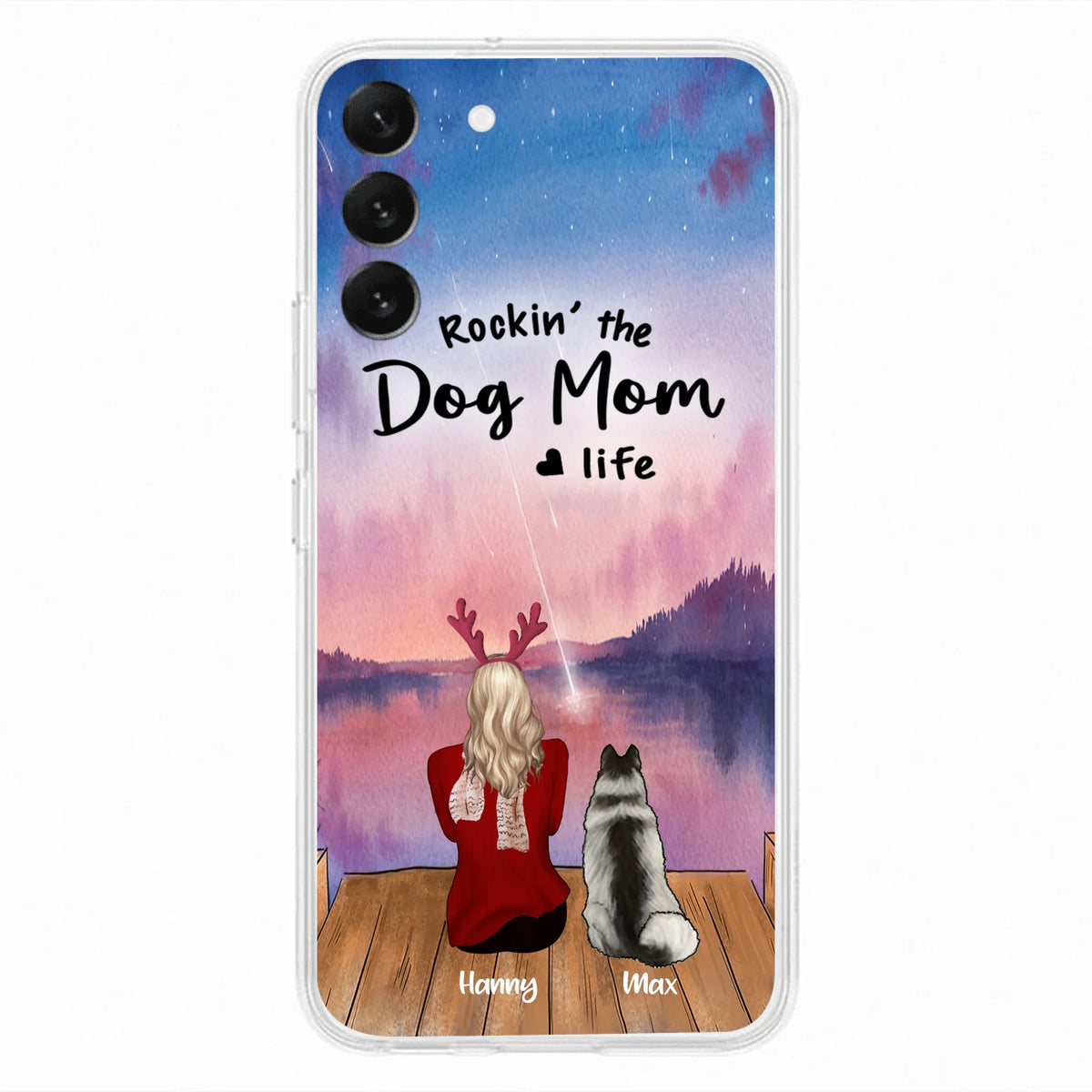 Custom Personalized Family Christmas Phone Case - Life Is Better With Dogs