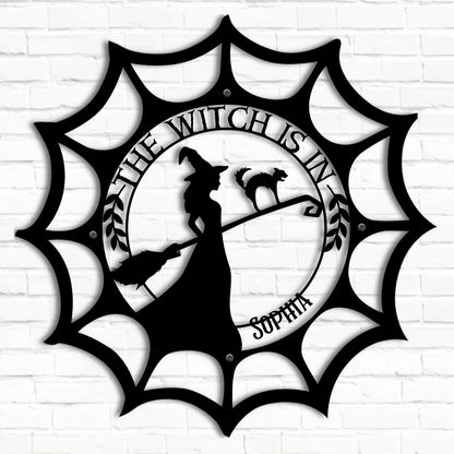 Personalized Witch Metal Sign - Halloween Gift Idea For Witch Lover - There's A Little Witch In All Of Us