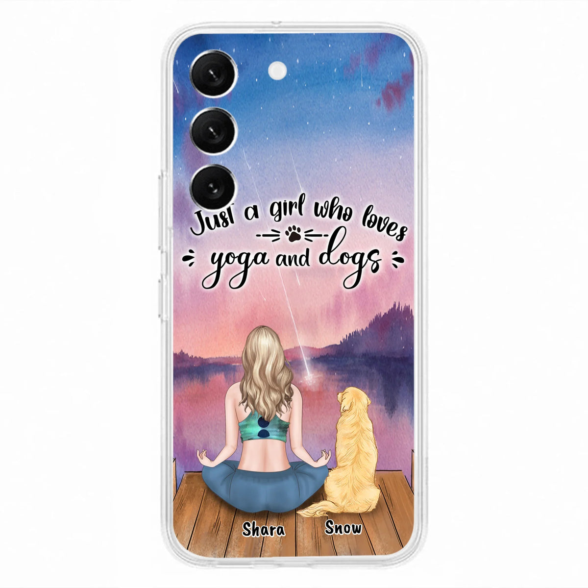 Custom Personalized Yoga Dog Mom Phone Case - Gift For Dog Lover - Case For iPhone And Samsung