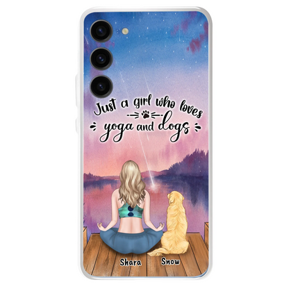 Custom Personalized Yoga Dog Mom Phone Case - Gift For Dog Lover - Case For iPhone And Samsung