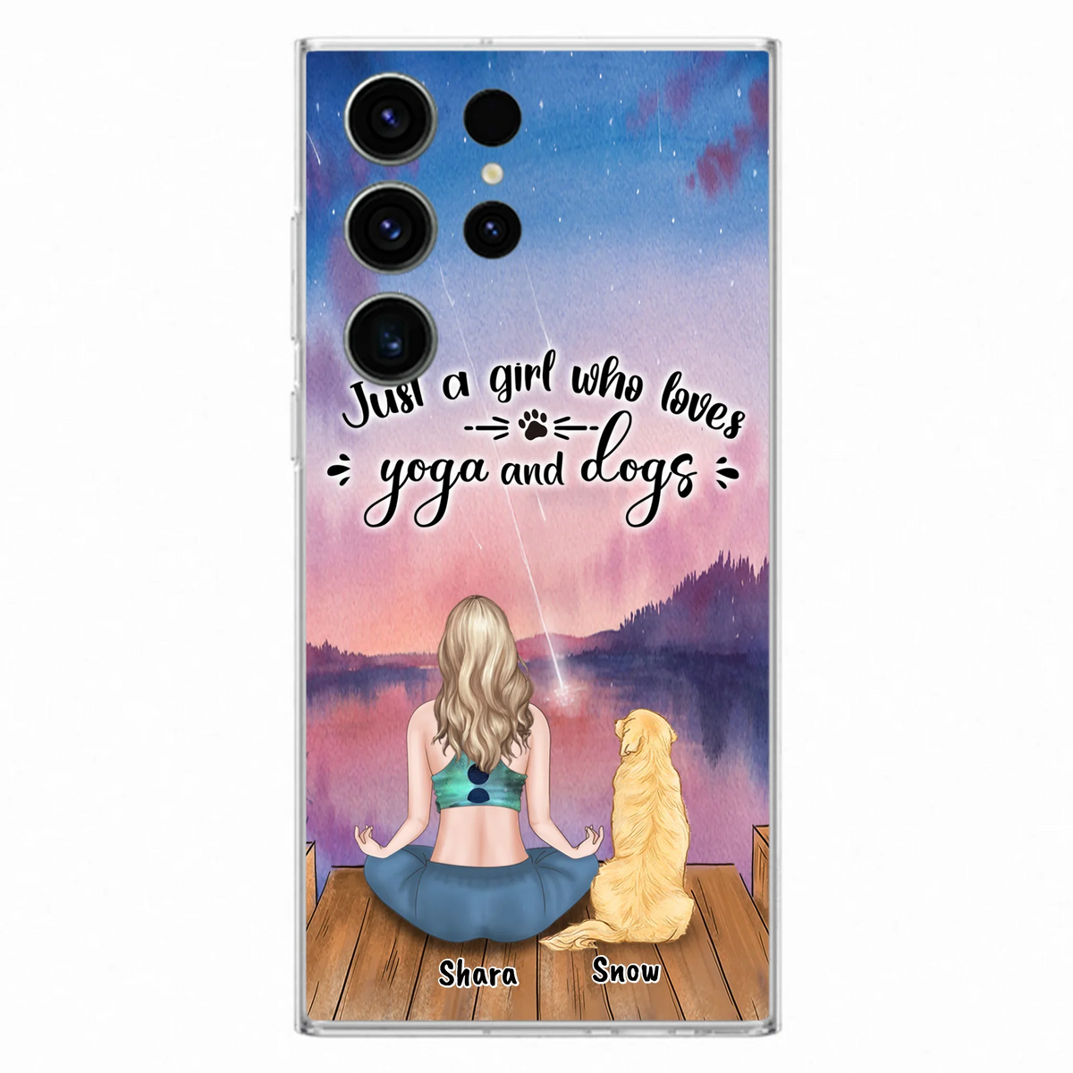 Custom Personalized Yoga Dog Mom Phone Case - Gift For Dog Lover - Case For iPhone And Samsung