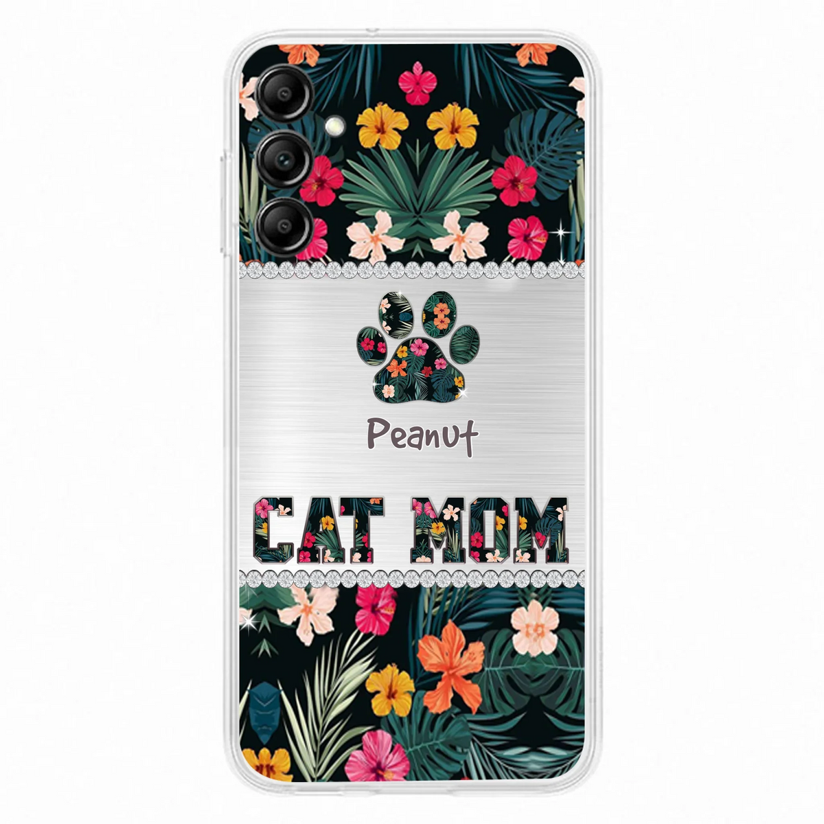 Personalized Custom Phone Case Cat Mom Met Pattern - Gifts Idea For Cat Lover - Cat Mom - Case For Iphone & Samsung