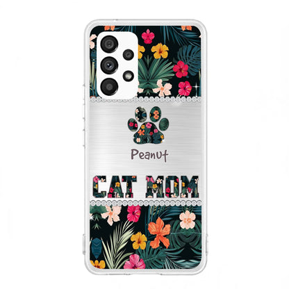 Personalized Custom Phone Case Cat Mom Met Pattern - Gifts Idea For Cat Lover - Cat Mom - Case For Iphone & Samsung