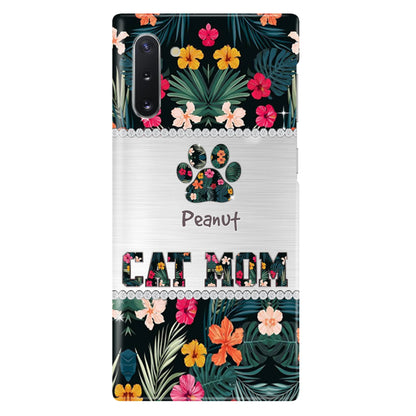 Personalized Custom Phone Case Cat Mom Met Pattern - Gifts Idea For Cat Lover - Cat Mom - Case For Iphone & Samsung