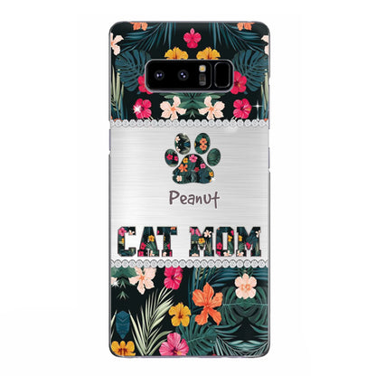 Personalized Custom Phone Case Cat Mom Met Pattern - Gifts Idea For Cat Lover - Cat Mom - Case For Iphone & Samsung