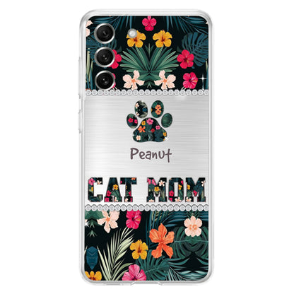 Personalized Custom Phone Case Cat Mom Met Pattern - Gifts Idea For Cat Lover - Cat Mom - Case For Iphone & Samsung