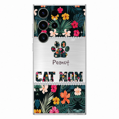 Personalized Custom Phone Case Cat Mom Met Pattern - Gifts Idea For Cat Lover - Cat Mom - Case For Iphone & Samsung