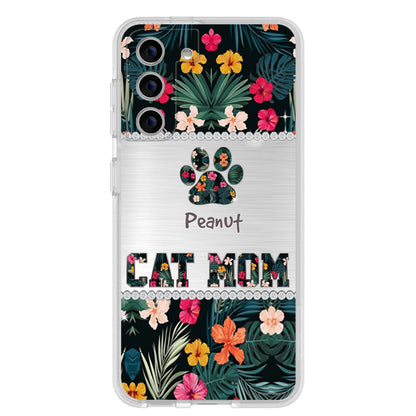 Personalized Custom Phone Case Cat Mom Met Pattern - Gifts Idea For Cat Lover - Cat Mom - Case For Iphone & Samsung