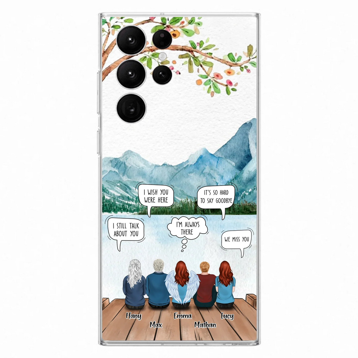 Custom Personalized Memorial Phone Case - Upto 5 People - Best Gift For Family - Case For Iphone & Samsung