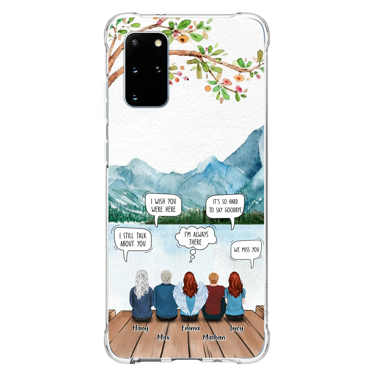 Custom Personalized Memorial Phone Case - Upto 5 People - Best Gift For Family - Case For Iphone & Samsung