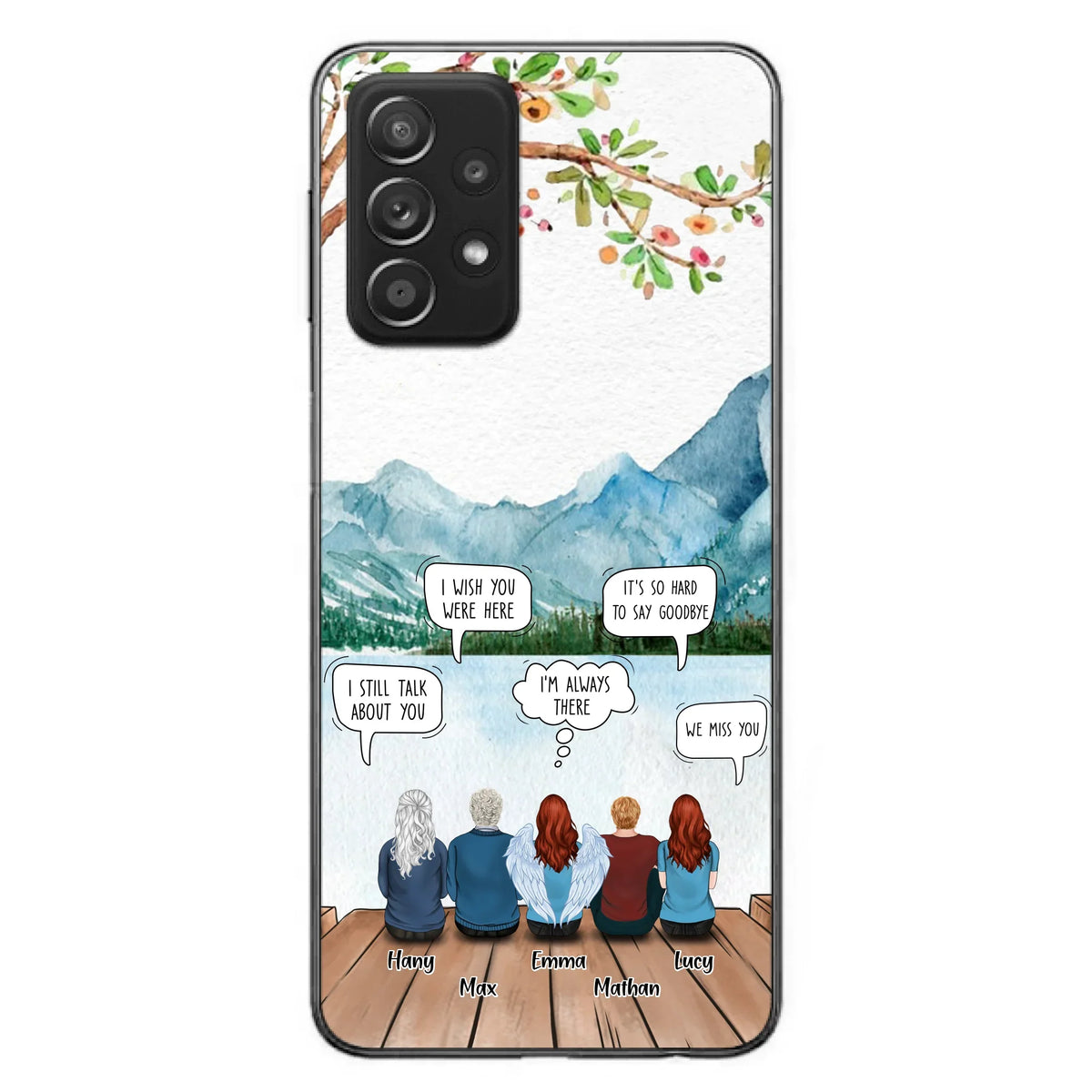 Custom Personalized Memorial Phone Case - Upto 5 People - Best Gift For Family - Case For Iphone & Samsung