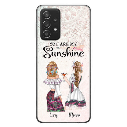 Custom Personalized Bohemian Friends Phone Case - Gift For Best Friends - iPhone & Samsung Case - You Are My Sunshine