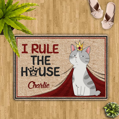 Personalized Cat Doormat - Gift Idea For Cat Lover - I Rule The House