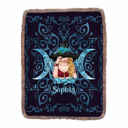 Personalized Witch Ultra-Soft Fringe Blanket - Gift Idea For Sister/Friend/Mom/Witch Lover