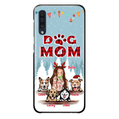 Custom Personalized Pet Mom Xmas Phone Case - Upto 4 Pets - Best Gift For Dog/Cat Lover - Case For Iphone/Samsung - 2T7CRT