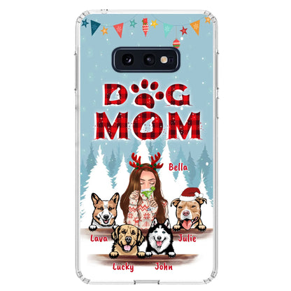 Custom Personalized Pet Mom Xmas Phone Case - Upto 4 Pets - Best Gift For Dog/Cat Lover - Case For Iphone/Samsung - 2T7CRT