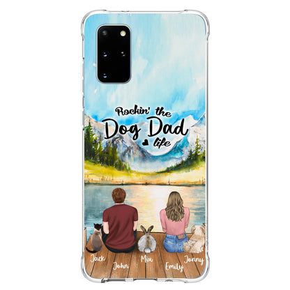 Custom Personalized Pet Couple Phone Case - Couple With Upto 3 Pets - Case For iPhone And Samsung