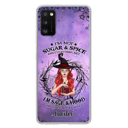 Custom Personalized Witch Phone Case - Best Halloween Gift Idea - I'm Not Sugar And Spice - Case For iPhone And Samsung - DFESX1