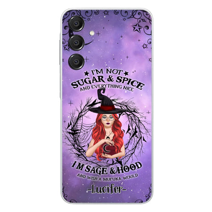 Custom Personalized Witch Phone Case - Best Halloween Gift Idea - I'm Not Sugar And Spice - Case For iPhone And Samsung - DFESX1