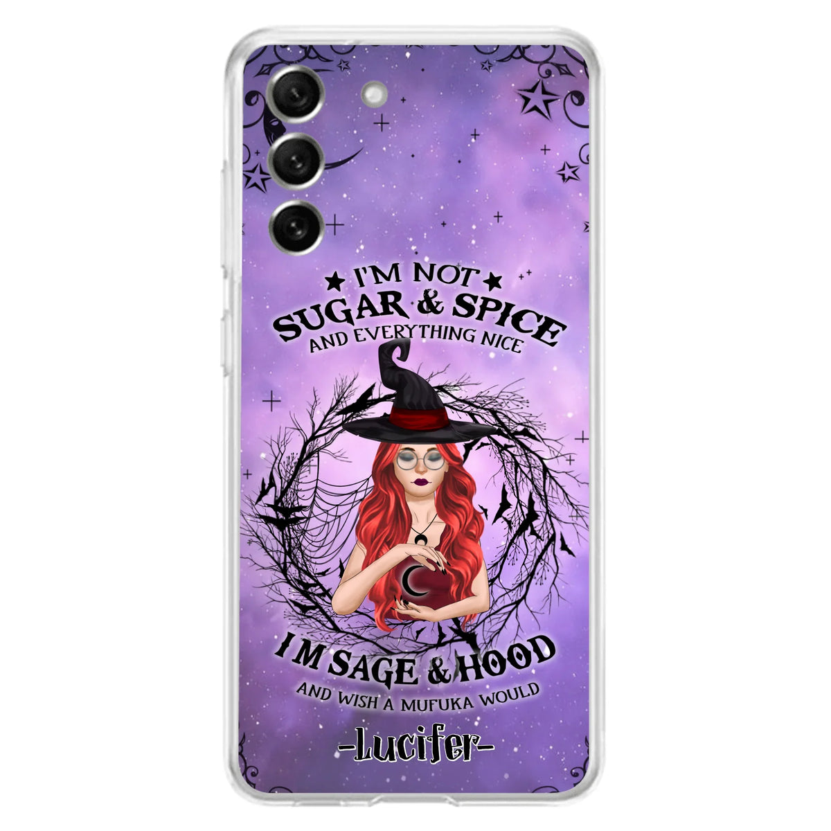 Custom Personalized Witch Phone Case - Best Halloween Gift Idea - I'm Not Sugar And Spice - Case For iPhone And Samsung - DFESX1