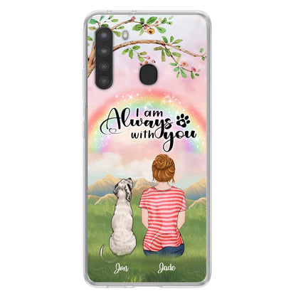 Custom Personalized Dog Mom/Dad Phone Case - Upto 4 Dogs - Best Gift For Dog Lover - I Am Always With You - Case For Iphone Samsung - 5BWJPA